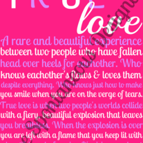 True Love subway art digital file