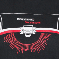 UCR Typewriter t shirt, design by Lauren Measure