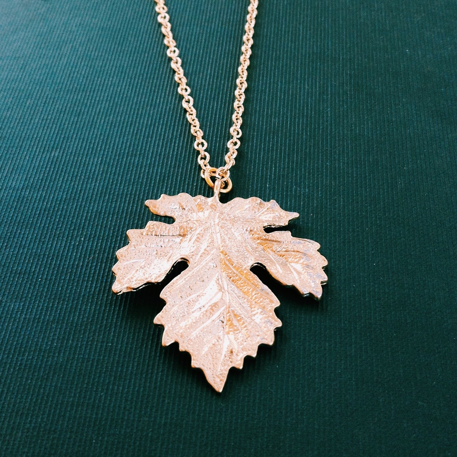 Gold leaf necklace on Storenvy