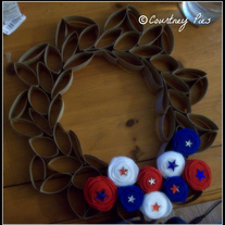 Recycled Toilet Paper Roll Wreath