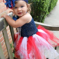 FULL 5 piece Set Patrotic Red White and Blue TUTU DRESS set outfit 4th of July Parade ready for baby girls to 4T