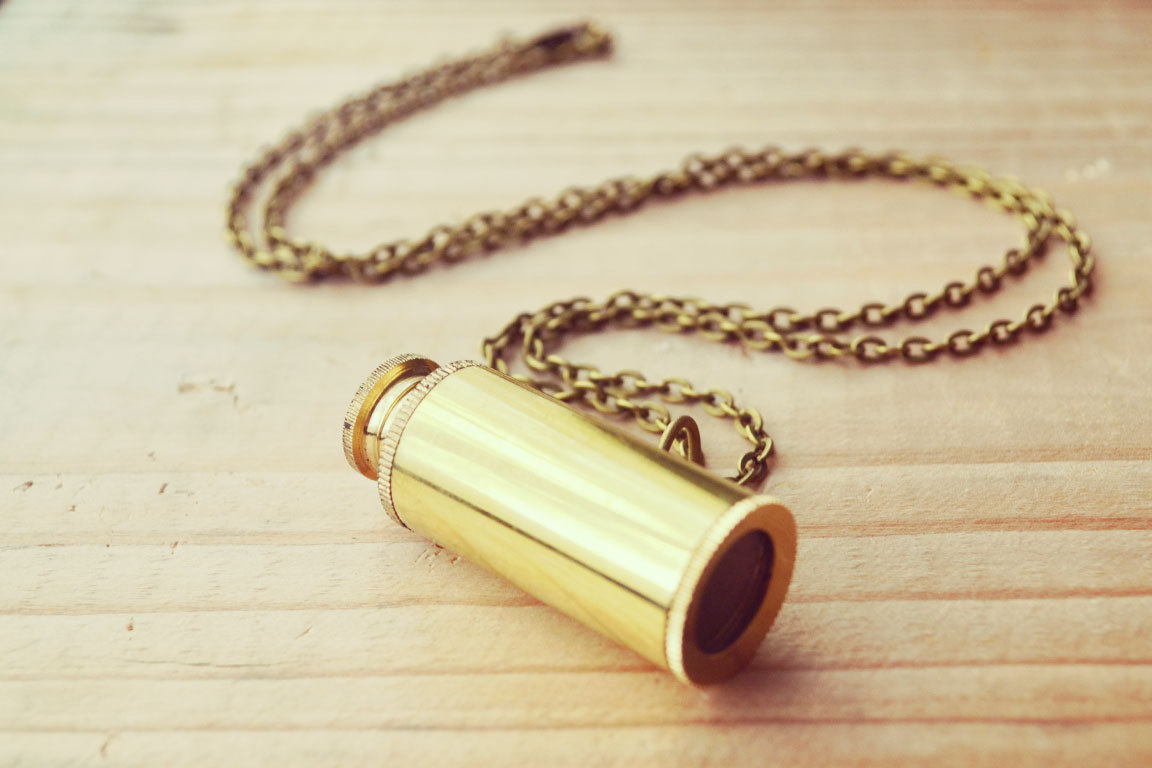 Searching for Stars Golden Telescope Necklace on Storenvy
