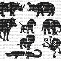 Vinyl Chalkboard Labels Fun Animal Designs Choose from 8 Different Designs and 4 sizes