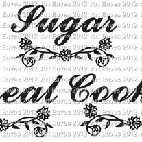 Floral Border Vinyl Canister Labels 