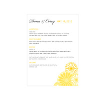 printable wedding menu | kiku