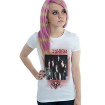 ROCKER STYLE ORIGINAL M.SHADOWS AVENGED SEVENFOLD WHITE T-SHIRT WOMENS