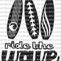 Ride the Wave Surfing Vinyl Decal