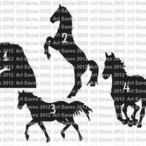 Wild Horses Chalkboard Labels