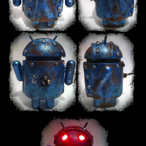 Android custom with led eyes.
