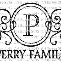 Beautiful Scroll Framed Monogram and Name