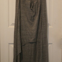 Grey Hi-Low Maxi Skirt