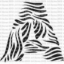 Zebra Initial Vinyl Decal