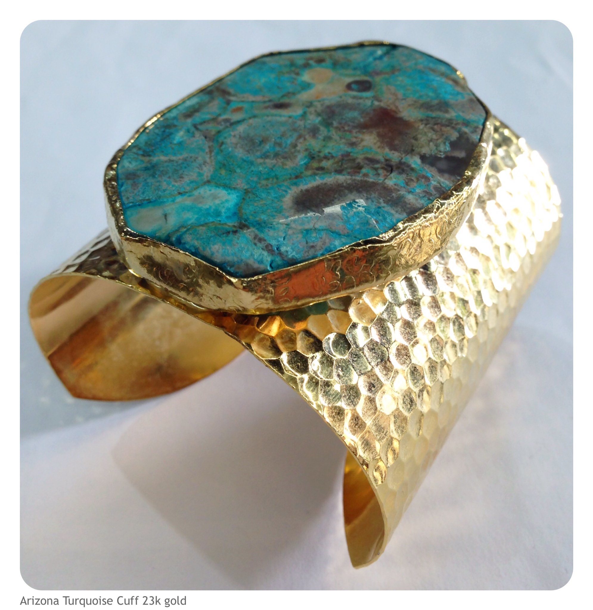 Arizona Turquoise Cuff Bracelet 24K Gold Plated · BEADSHINES · Online