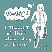 Albert Einstein E=MC2 Quote, 8x8 print