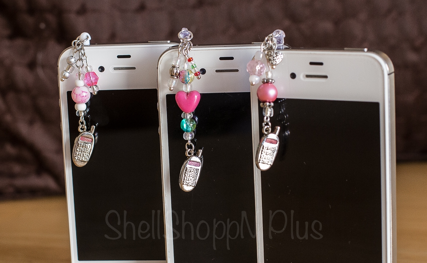 Cute Silver Cell Phone...Cell Phone Dust Plug Charm/Ear Cap/Plug/Ear