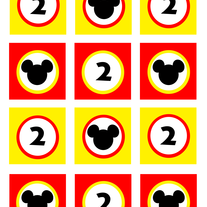 Mickey Mouse Cupcake Toppers