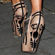 Nicole  No-Heel Platform Bootie in Nude & Black  - Thumbnail 1