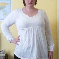 Sonoma Long White Blouse L