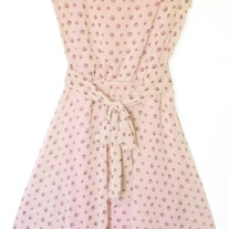 Salmon Polka Dot High-Low Dress