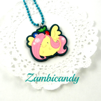 Fluttershy 1.5 inch acrylic necklace