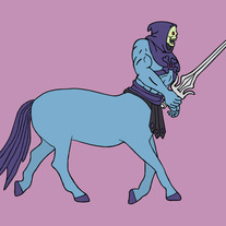 Skeletor centaur, 5x7 print