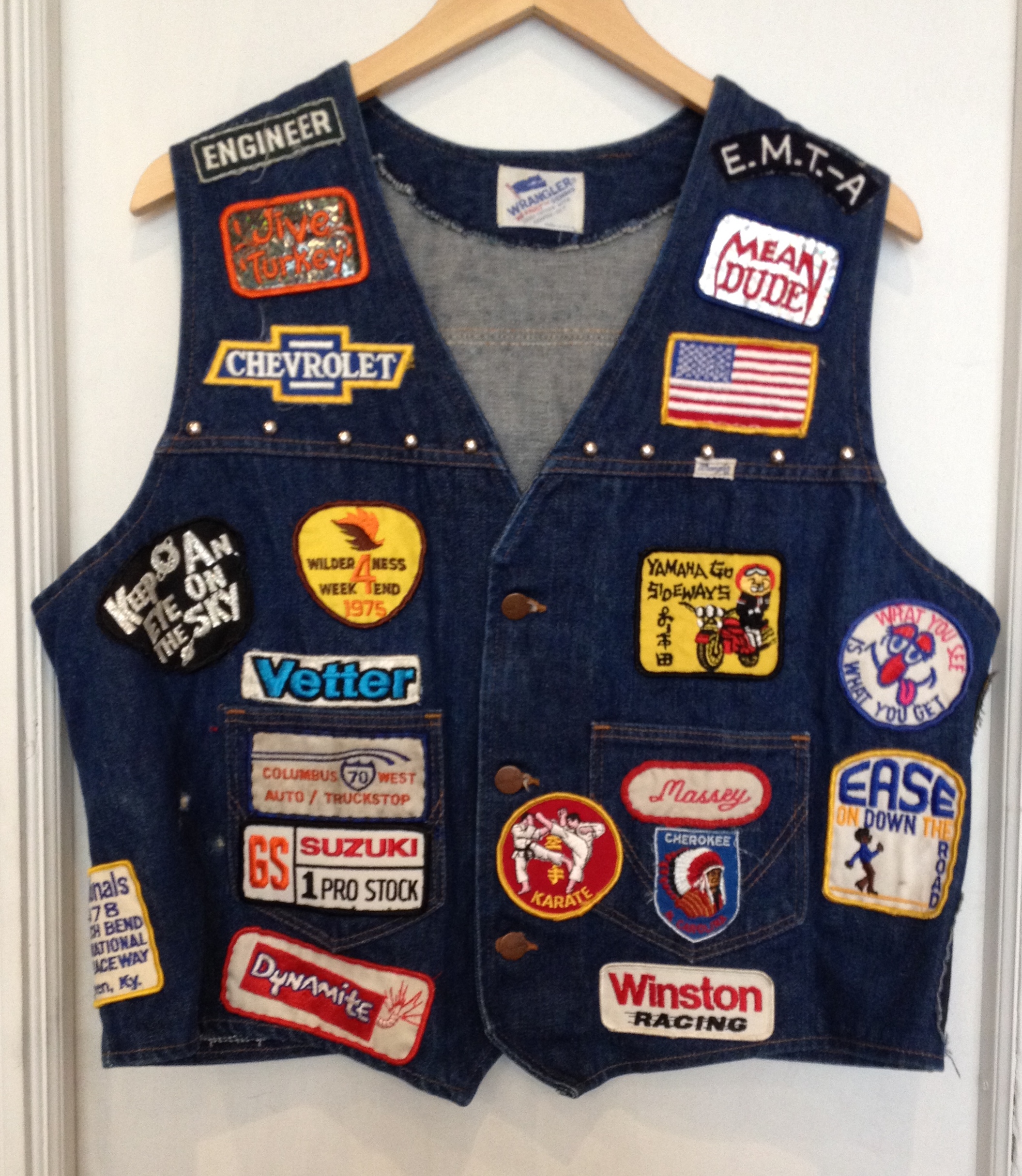 70s denim vest