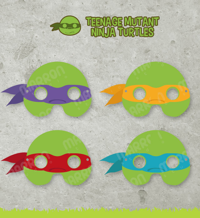 Teenage Mutant Ninja Turtles Motivated Leonardo, Donatello, Raphael and Michaelangelo Mask Printable for birthdays, offered via Marron Studio photograph about Ninja Turtle Mask Printable named Teenage Mutant Ninja Turtles Influenced Leonardo, Donatello, Raphael and Michaelangelo Mask Printable for birthdays, marketed through Marron Studio