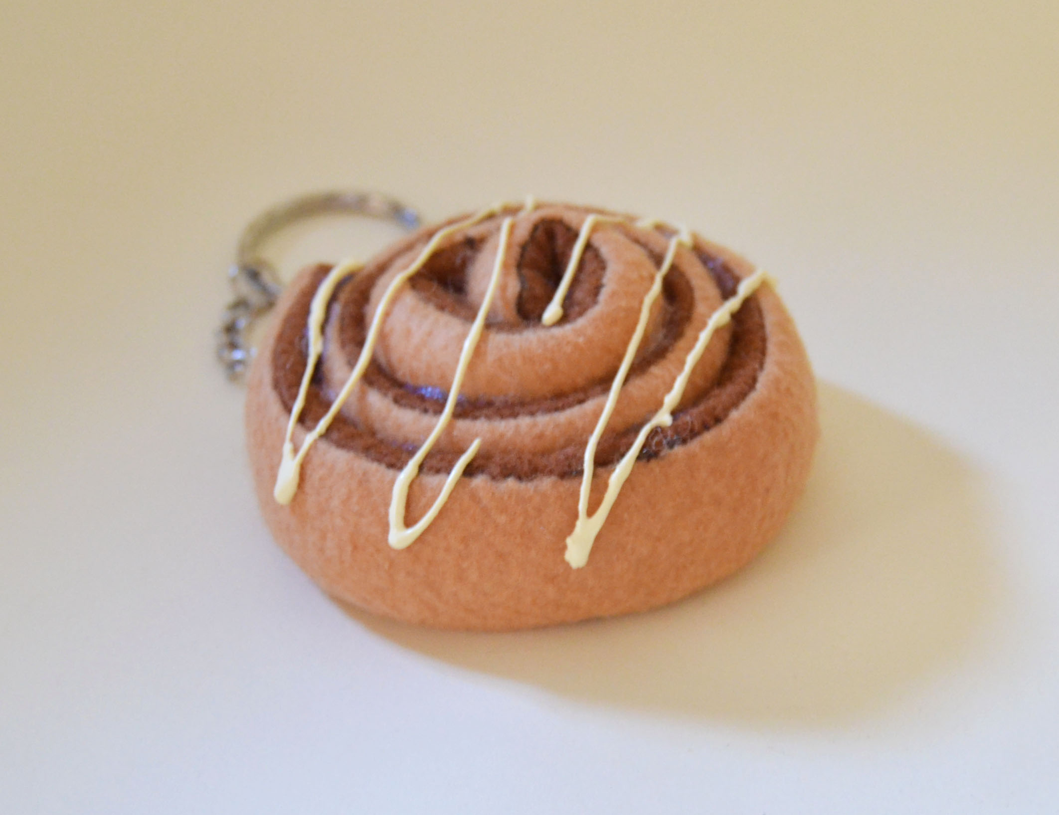 Cinnamon Roll Keychain on Storenvy