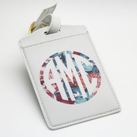 tag luggage office monogrammed personalised pu leather travel monogram bag diy custom name beanbeancase