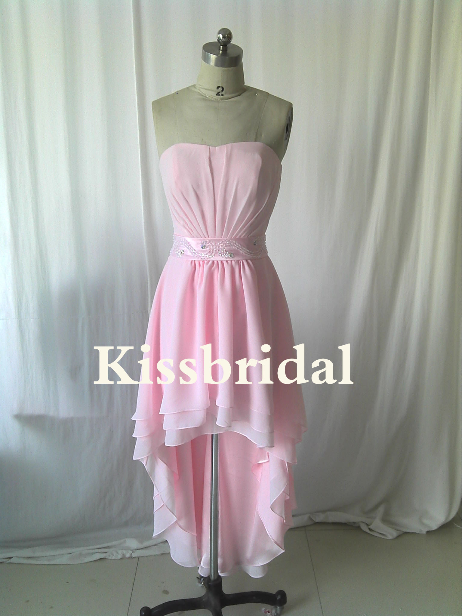 pink dress short in front long in back