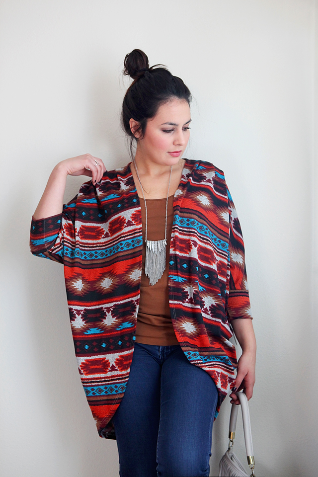 tribal kimono cardigan