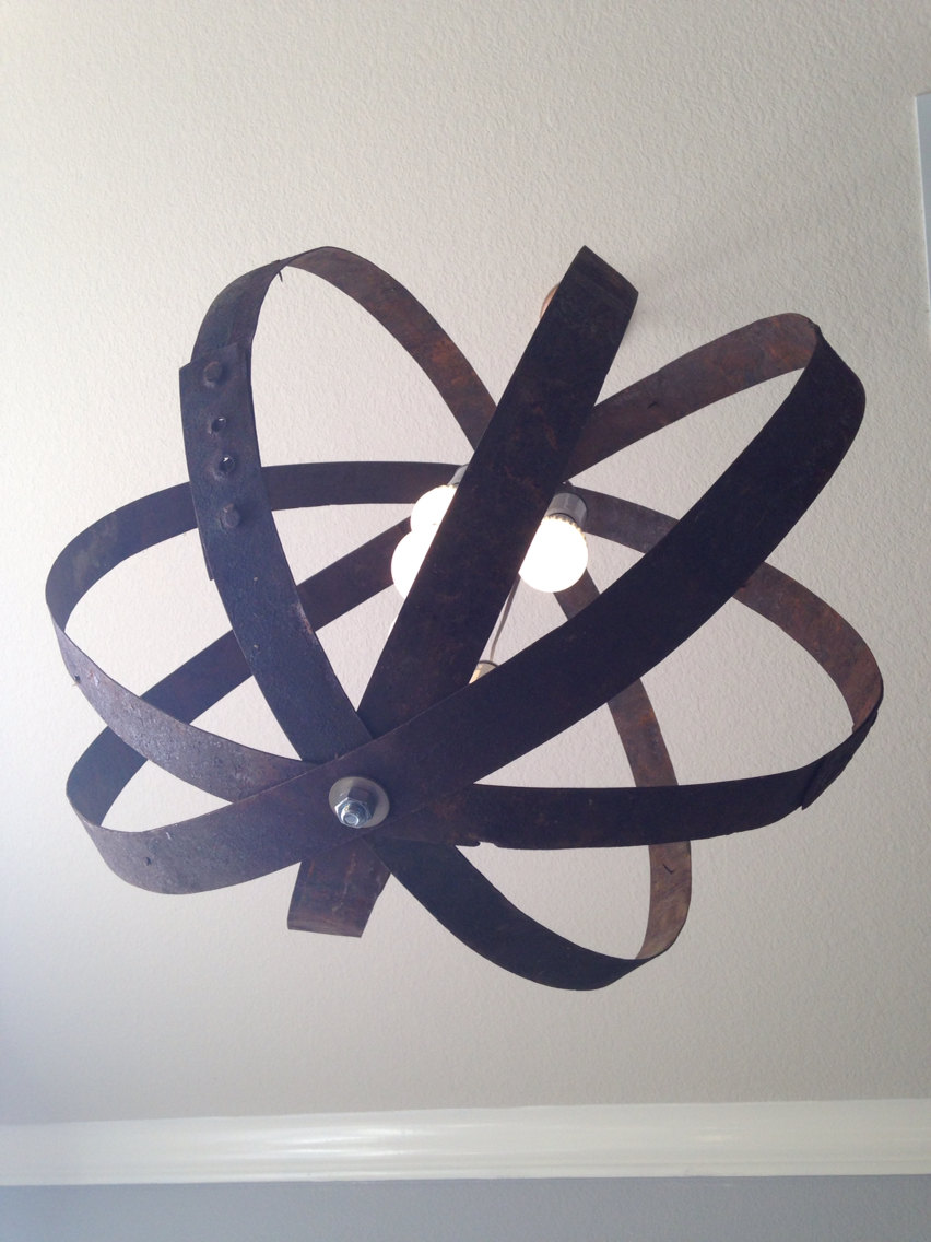 metal orb light metal sphere whiskey barrel ring chandelier