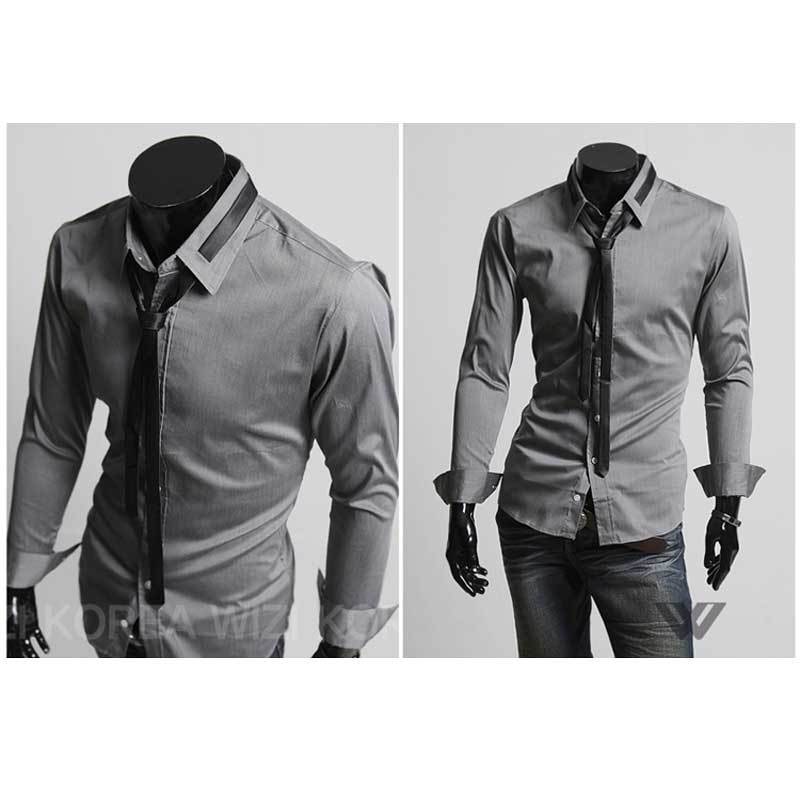 Stylish Slim Fit With Tie Dress SHIRT on Storenvy