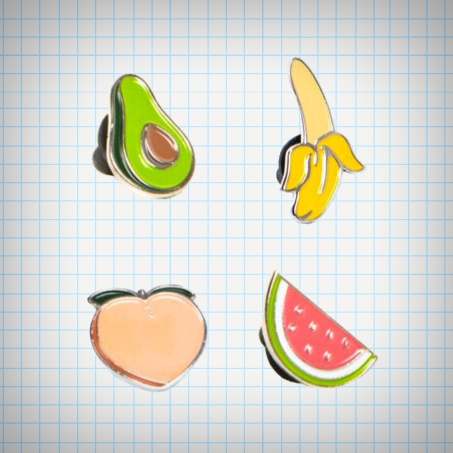 fruit emoji enamel pins 4 designs ice cream cake online store design pins online