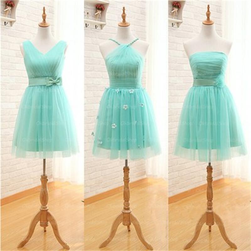 mint bridesmaid dresses short