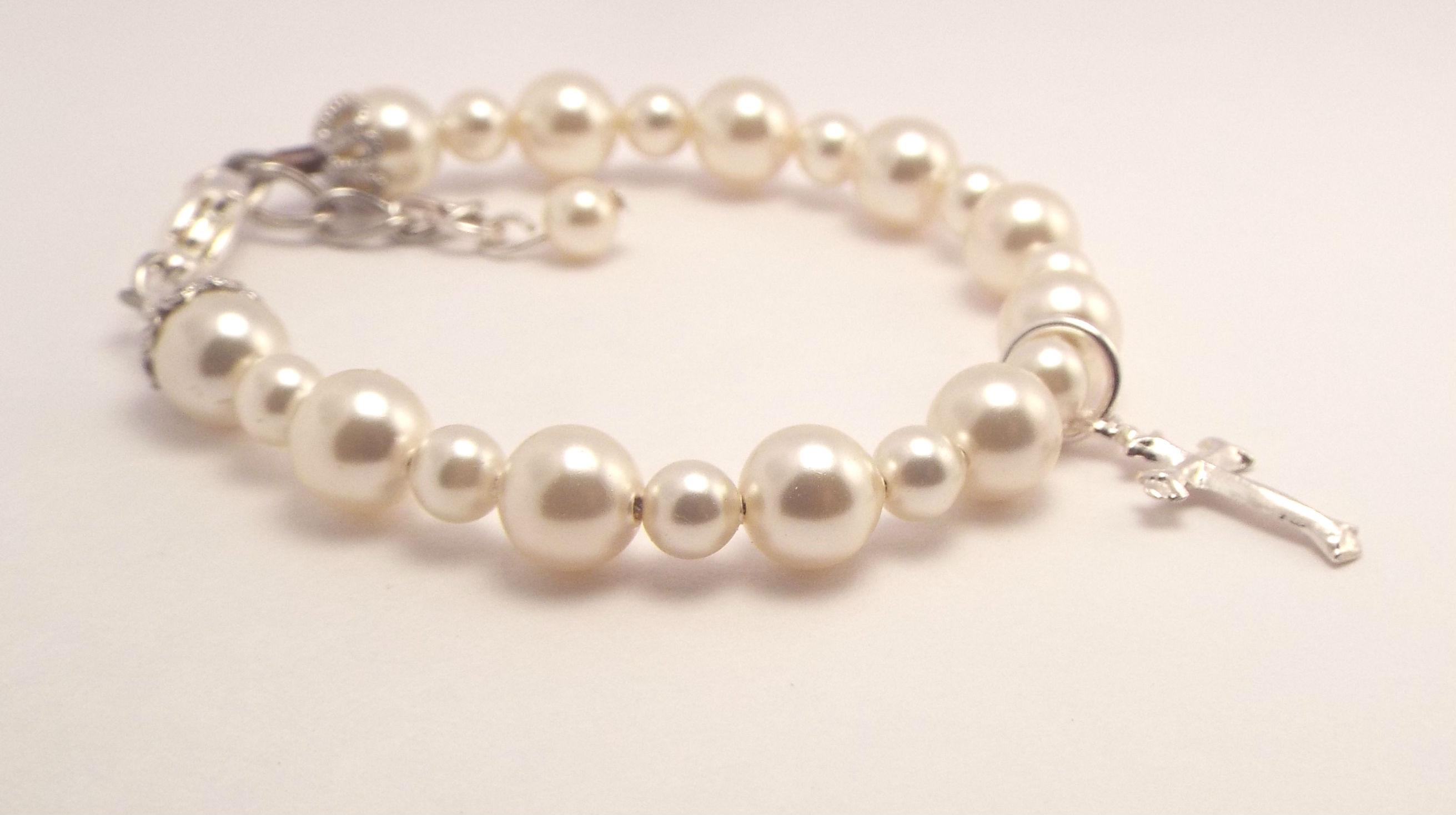 baby pearl bracelet baptism