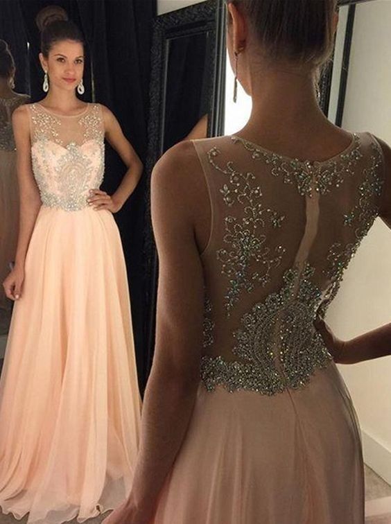 High Top Champagne Prom Dress