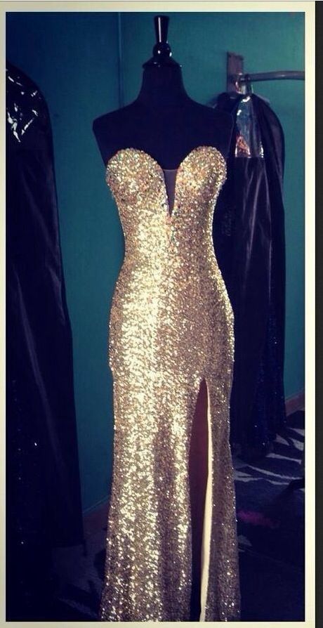 Black and Gold and Bronze Prom Dresses