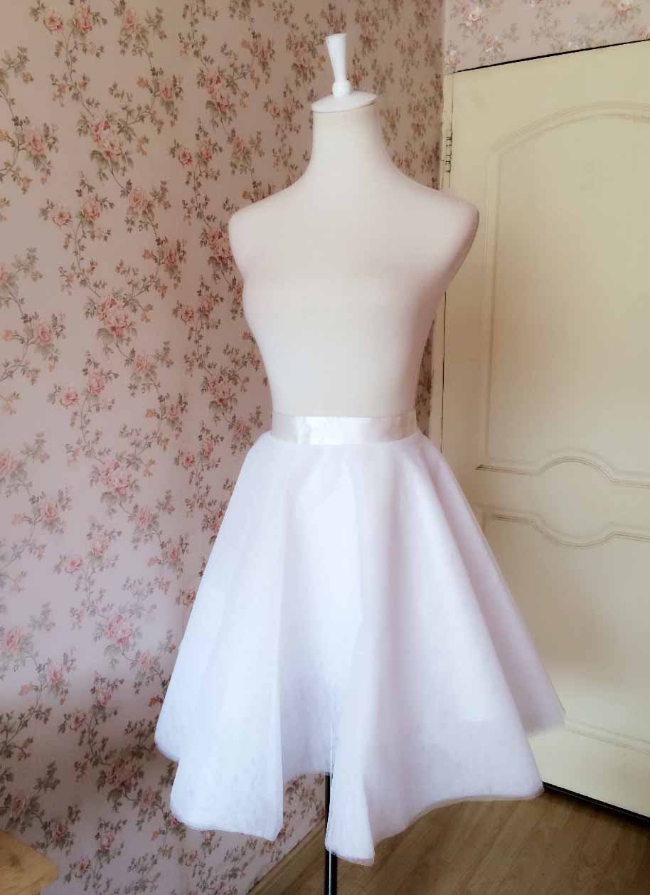 White Midi Tulle Skirt Party Skirt · Dressromantic ...