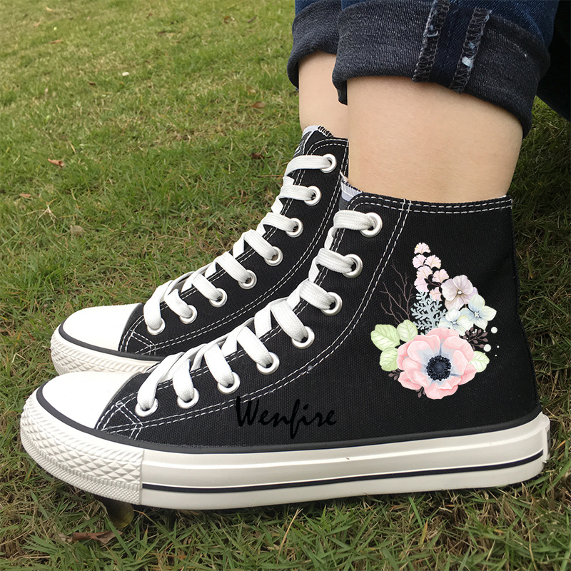 Wen Fire Puerto Rico Flag Hand Painted Shoes Men Women Low Top Canvas Sneakers