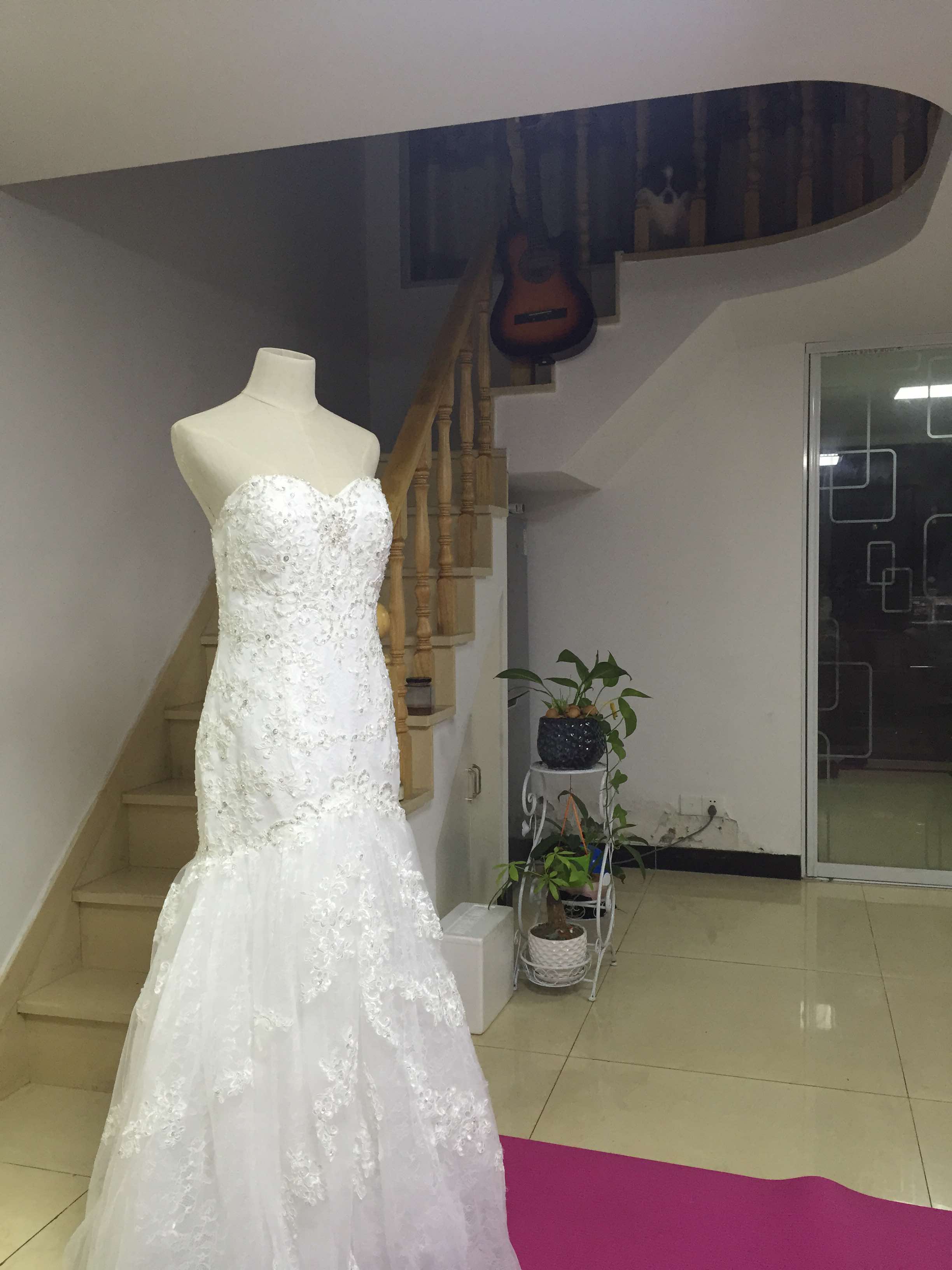 E330 Mermaid Sleeveless Wedding Bridal Gowns Mermaid Wedding