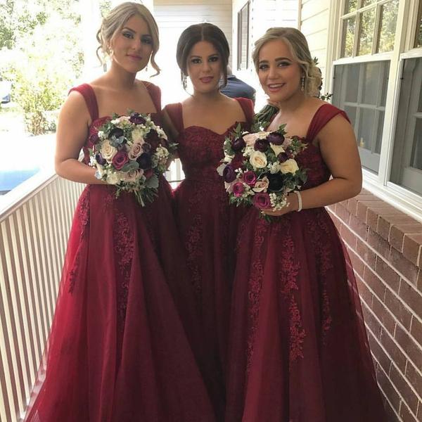 Burgundy Color Bridesmaid Dresses