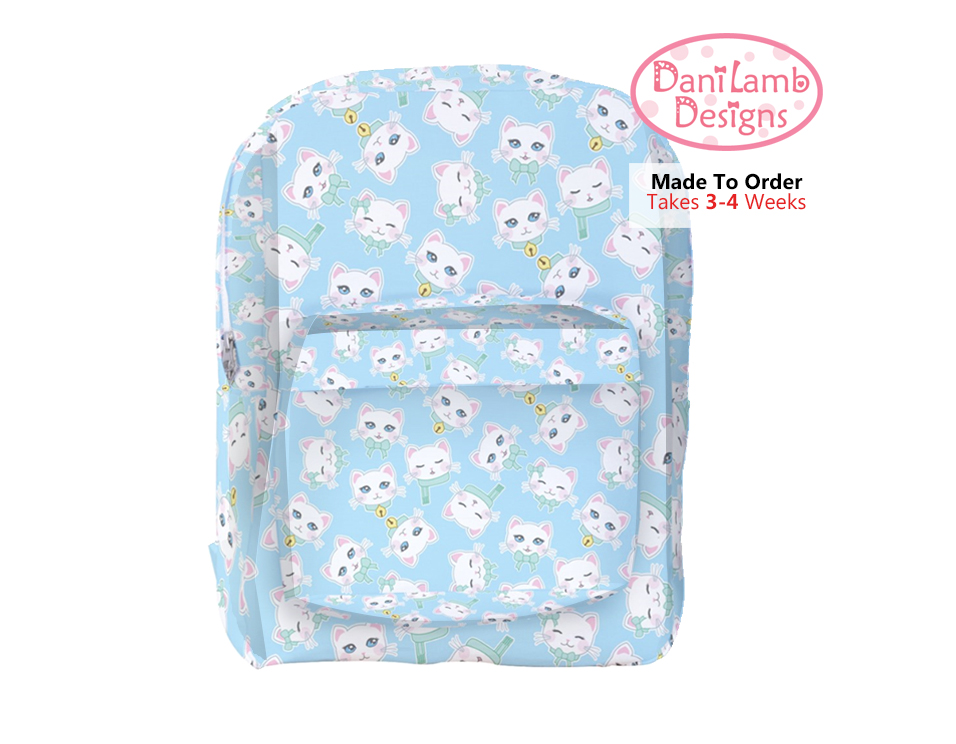white cat backpack