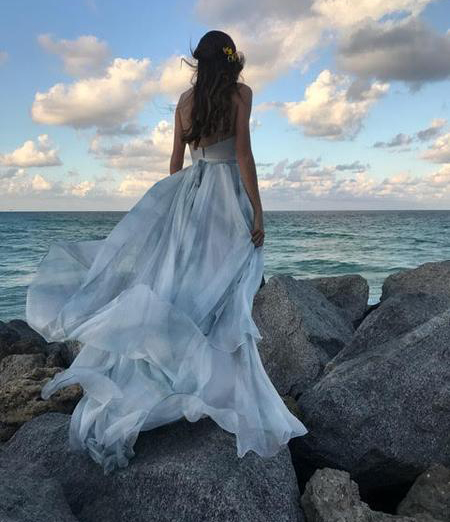 Ombre High Low Prom Dresses