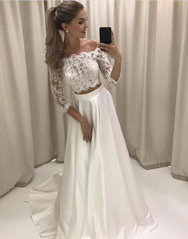 White Satin Dress