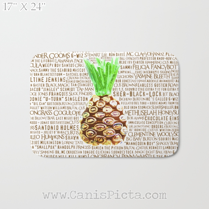 Psych Pineapple Bath Mat Bathroom Decor Decoration Home House Room
