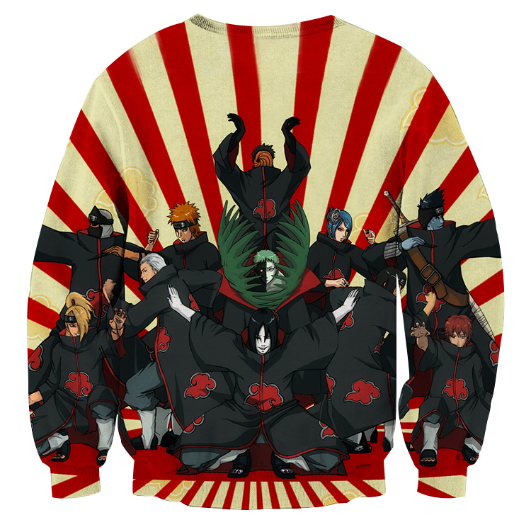 Naruto Akatsuki Funny Group Pose Design Anime Sweatshirt Sold By