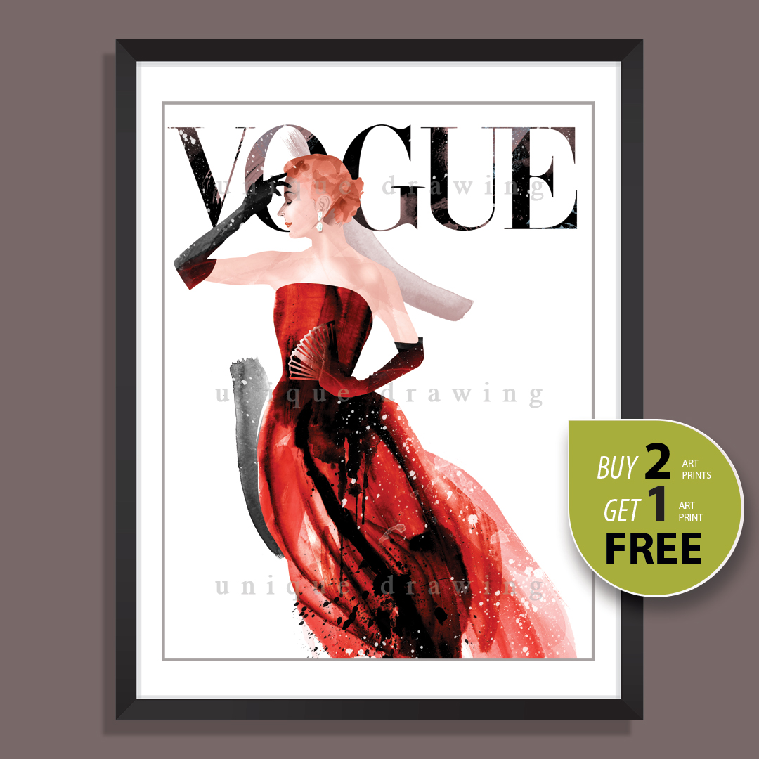 Vogue Fashion Painting 12 Home Wall Decor Prints Fashion Illustration Fashion Art Vogue Vintage Cover No 3267 Sold By Unique Drawing On Storenvy See more ideas about couture, couture collection, fashion show. wall decor prints fashion illustration