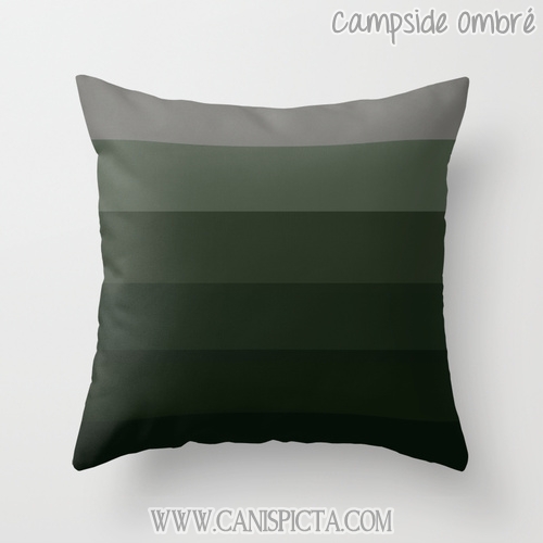 Campside Ombre Throw Pillow 16x16 Graphic Print Cover Couch