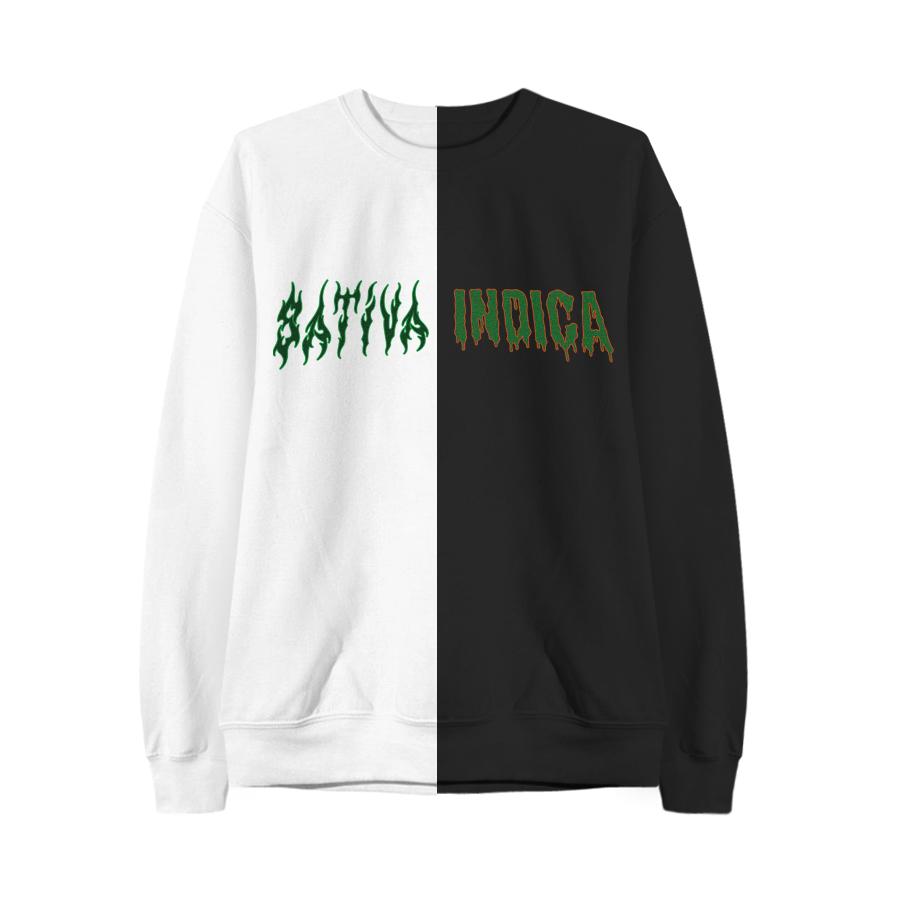 two tone split hoodie